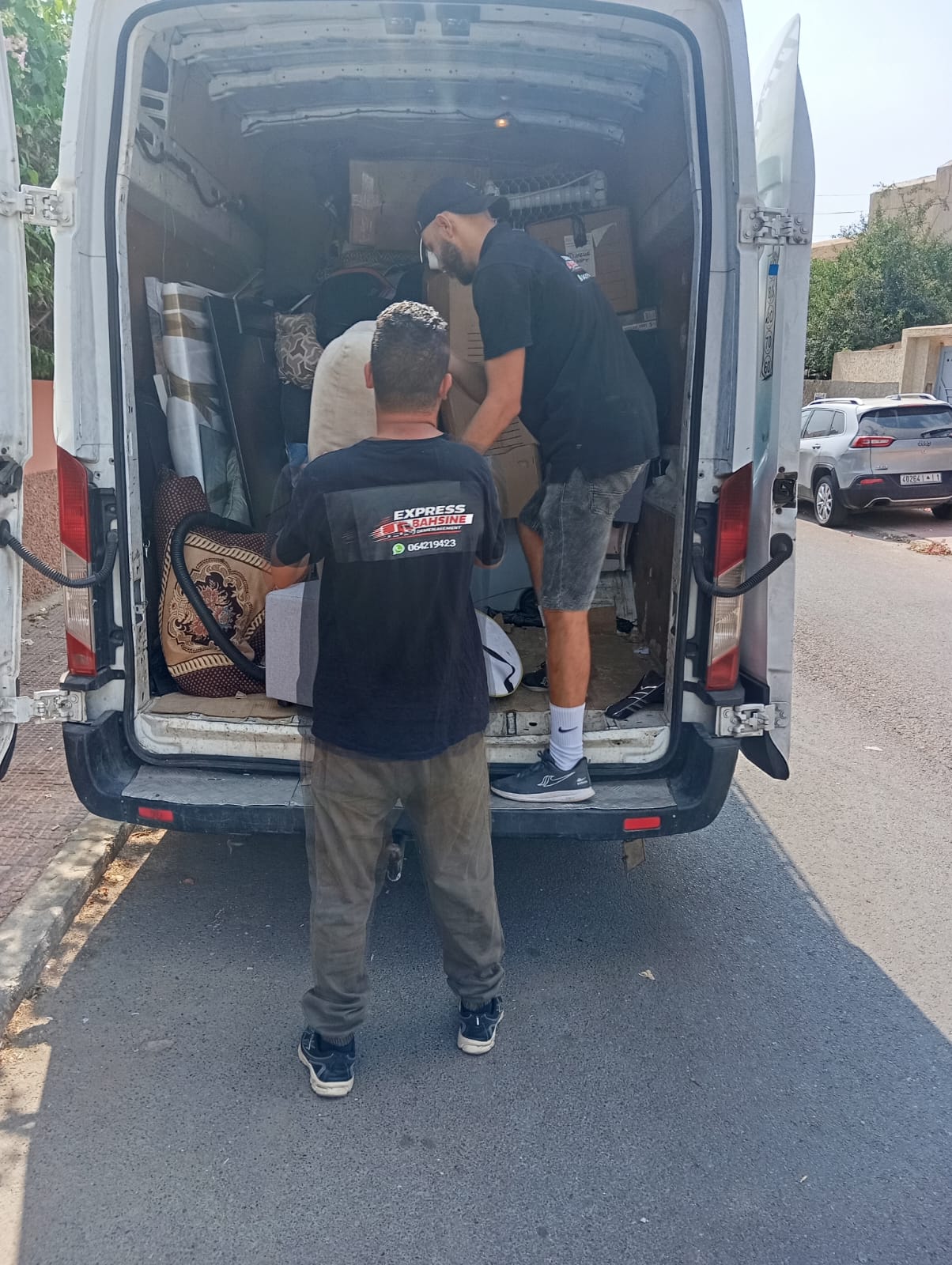 Mobilier préparé pour un transport au départ d’Agadir